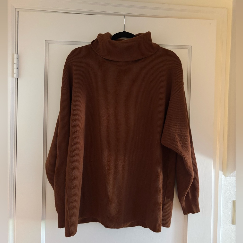 Free People RUST Softly Structured Knit Sweater - Picture 3 of 5